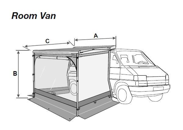 F40 Room Van Markisenvorzelt speziell für die Fiamma F40van F43van #08209-01-